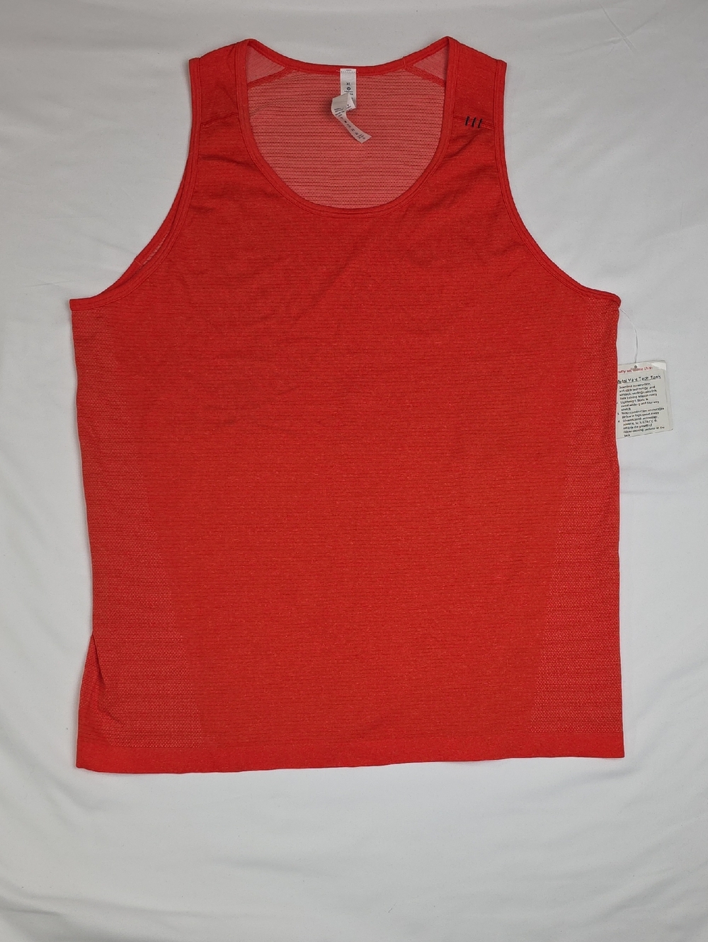 Sleeveless Red-Orange Workout Tank Top Size XL